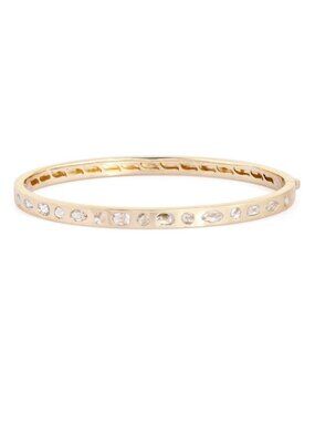 Vintage Modern 14K (or 18k upon request) Yellow Gold Diamond Bracelet